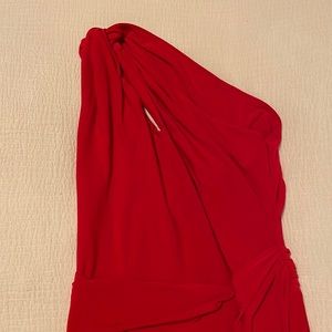 Red long dress for black tie weddings